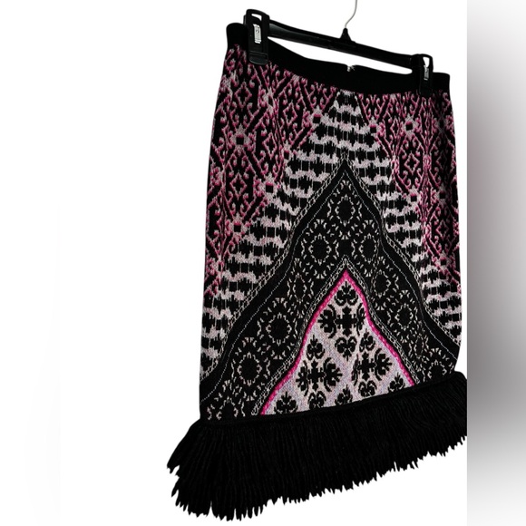 Anthropologie Sleeping on Snow Wool Fringe Sweater Skirt Size Large - Picture 2 of 11